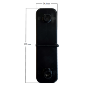 Floor protection mat | made from recycled plastic | Accessories: | Plastic-steel connector for floor protection mats, type L